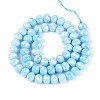 Anti-Tarnish Electroplate Rondelle Glass Beads Strands EGLA-T021-8mm-17-03-3