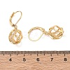 Brass Micro Pave Clear Cubic Zirconia Leverback Earrings KK-CBA4112-09G-5