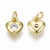 Brass Micro Pave Cubic Zirconia Charms ZIRC-R109-040-NF-1
