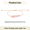 ANATTASOUL 19Pcs 19 Styles Natural & Synthetic Mixed Gemstone & Glass Chips Braided Bead Bracelets Set for Women BJEW-AN0001-43-7