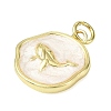 Ocean Theme Brass Enamel Pendants KK-H270-06G-03-2