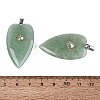 Natural Green Aventurine Pendants G-Q601-47F-3