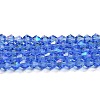 Transparent Electroplate Glass Beads Strands EGLA-A039-T2mm-L07-1