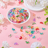 120Pcs 12 Colors Transparent Spray Painted Glass Beads GLAA-TA0003-86-6