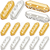 180Pcs 2 Colors 3-Hole Iron Grade A Rhinestone Bridge Spacers RB-BBC0001-03-1