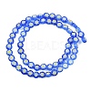 Handmade Millefiori Glass Flat Round Bead Strands LK-P010-04-2