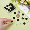 24 Bags Flat Round Cloth Cap Nail Buttons BUTT-BC0001-21A-3