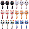 24Pcs 6 Colors Printed Alloy Pendants FIND-BM0001-80-1