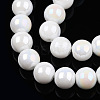 Electroplate Opaque Glass Beads Strands GLAA-T032-P8mm-AB02-2