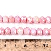 Anti-Tarnish Electroplate Rondelle Glass Beads Strands EGLA-T021-8mm-17-09-2