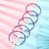 5Pcs 5 Style Natural Amethyst & Pearl & Shell Star Beaded Stretch Bracelets Set BJEW-JB09495-04-2