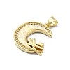 Brass Micro Pave Clear Cubic Zirconia Pendants KK-A221-18G-G-2