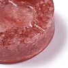 Resin with Natural Rose Quartz Chip Stones Ashtray DJEW-F015-05F-2