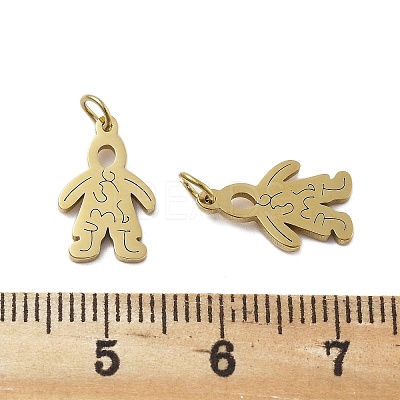304 Stainless Steel Pendants STAS-D302-07G-1