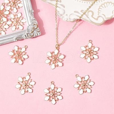 Barrel Plating Alloy Enamel Pendants ENAM-YW0002-57-1
