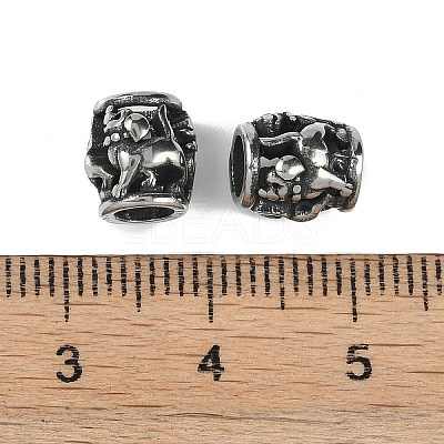 304 Stainless Steel European Beads STAS-C108-09C-AS-1
