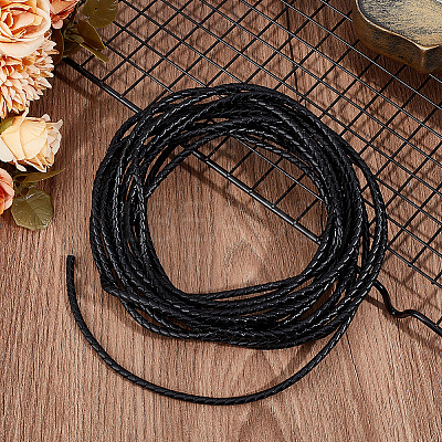 5M Braided Leather Cord with Core WL-BBC0001-01A-02-1