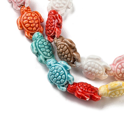Handmade Porcelain Beads Strands PORC-R140-02-1