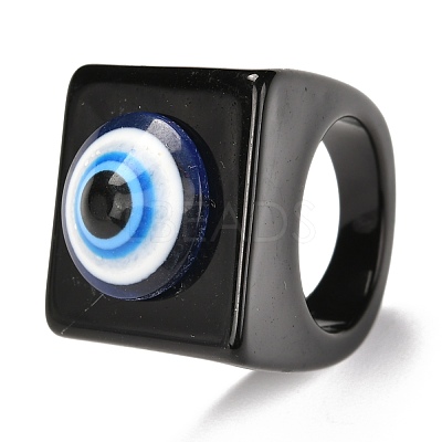 Transparent Acrylic Finger Rings RJEW-P022-G01-1