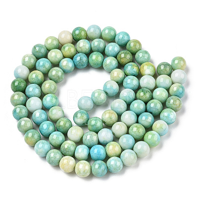 Ombre Effect Dyed Crackle Glass Beads X1-GLAA-T031-10mm-01R-1