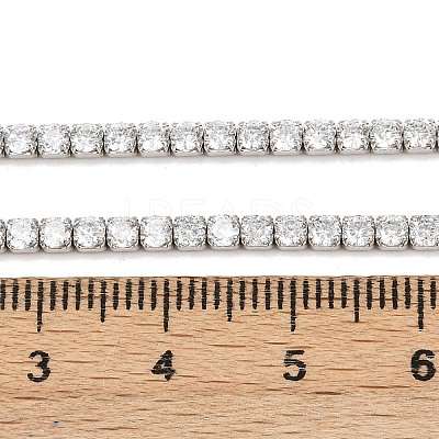 925 Sterling Silver Clear Cubic Zirconia Chains STER-C016-02A-P02-1