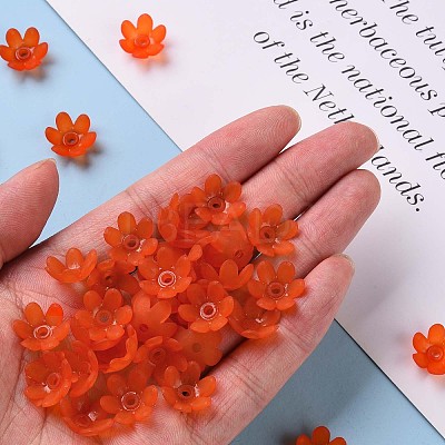 Frosted Acrylic Bead Caps MACR-S371-07A-726-1