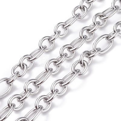 Tarnish Resistant 304 Stainless Steel Oval Link Chains CHS-C002-01P-1