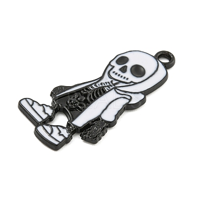 Halloween Alloy Enamel Pendants ENAM-M220-02G-B-1