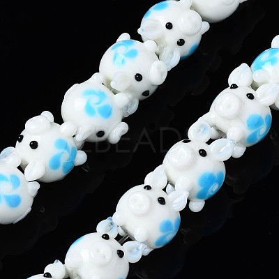 Handmade Bumpy Lampwork Beads Strands LAMP-Q031-015-1