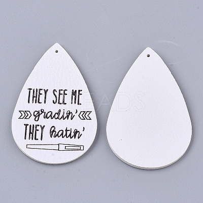 PU Leather Big Pendants X-FIND-R072-10-B07-1