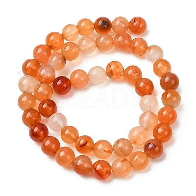 Natural Carnelian Beads Strands G-N0006-8mm-17-1