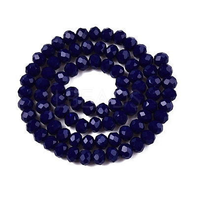 Opaque Solid Color Imitation Jade Glass Beads Strands EGLA-A044-P6mm-D07-1
