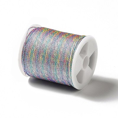 17M Rainbow Color Polyester Sewing Metallic Thread OCOR-E026-08A-1
