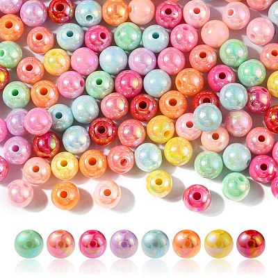 Opaque Acrylic Beads MACR-YW0002-18B-1