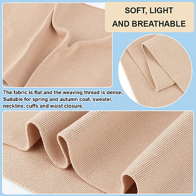 Polycotton Elastic Ribbing Fabric for Cuffs DIY-WH0021-10D-1