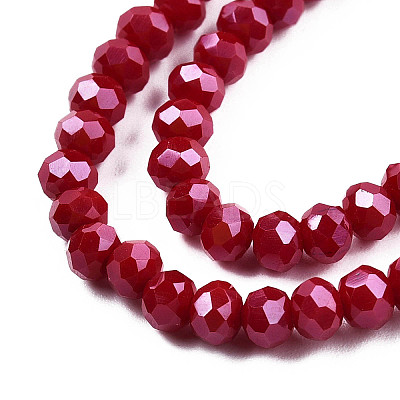 Electroplate Glass Beads Strands EGLA-A034-P1mm-A22-1