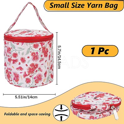 Polycotton Knitting Zipper Cylinder Bag AJEW-WH20011-19B-1