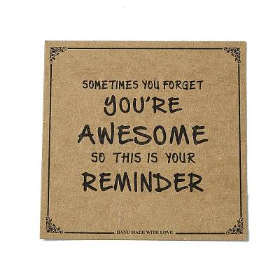 Kraft Paper Display Cards with Word CDIS-C006-05-1