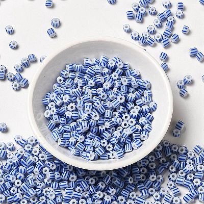 6/0 Opaque Colours Seep Glass Seed Beads SEED-F003-04A-02-1