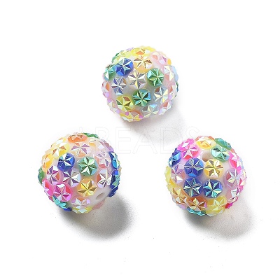 Acrylic Rhinestone Ball Beads OACR-A035-01J-1