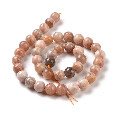 Round Natural Multi-Moonstone Beads Strands G-I176-09-8mm-1