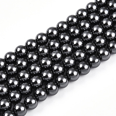 Baking Paint Pearlized Glass Pearl Bead Strands HY-N002-4mm-A02-1