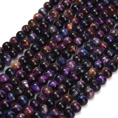 Natural Tiger Eye Beads Strands G-F591-18-6mm-10-1