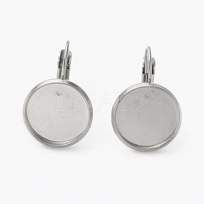 Tarnish Resistant 304 Stainless Steel Leverback Earring Findings STAS-L253-005C-P-1