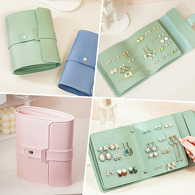 1Pc PU Imitation Leather Earring Storage Bags EDIS-BBC0001-01A-1