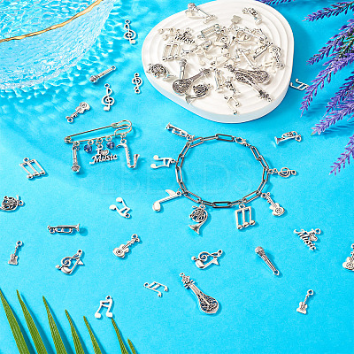 68Pcs 17 Styles Tibetan Style Alloy Pendants FIND-TA0006-19-1