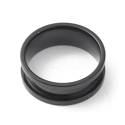201 Stainless Steel Grooved Finger Ring RJEW-WH0004-32D-EB-1