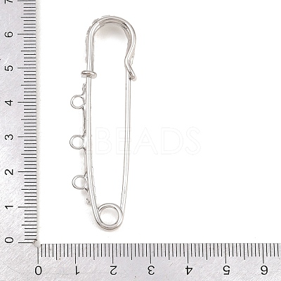 Iron Rhinestone Safety Pins Brooch Findings IFIN-A021-01B-P-1