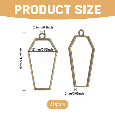 20Pcs Alloy Open Back Bezel Pendants FIND-CA0011-50AB-1