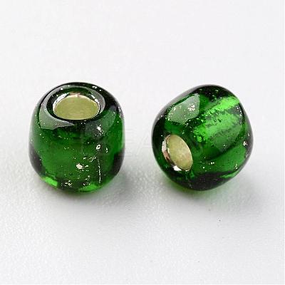 6/0 Round Silver Lined Round Hole Glass Seed Beads X-SEED-A005-4mm-27B-1